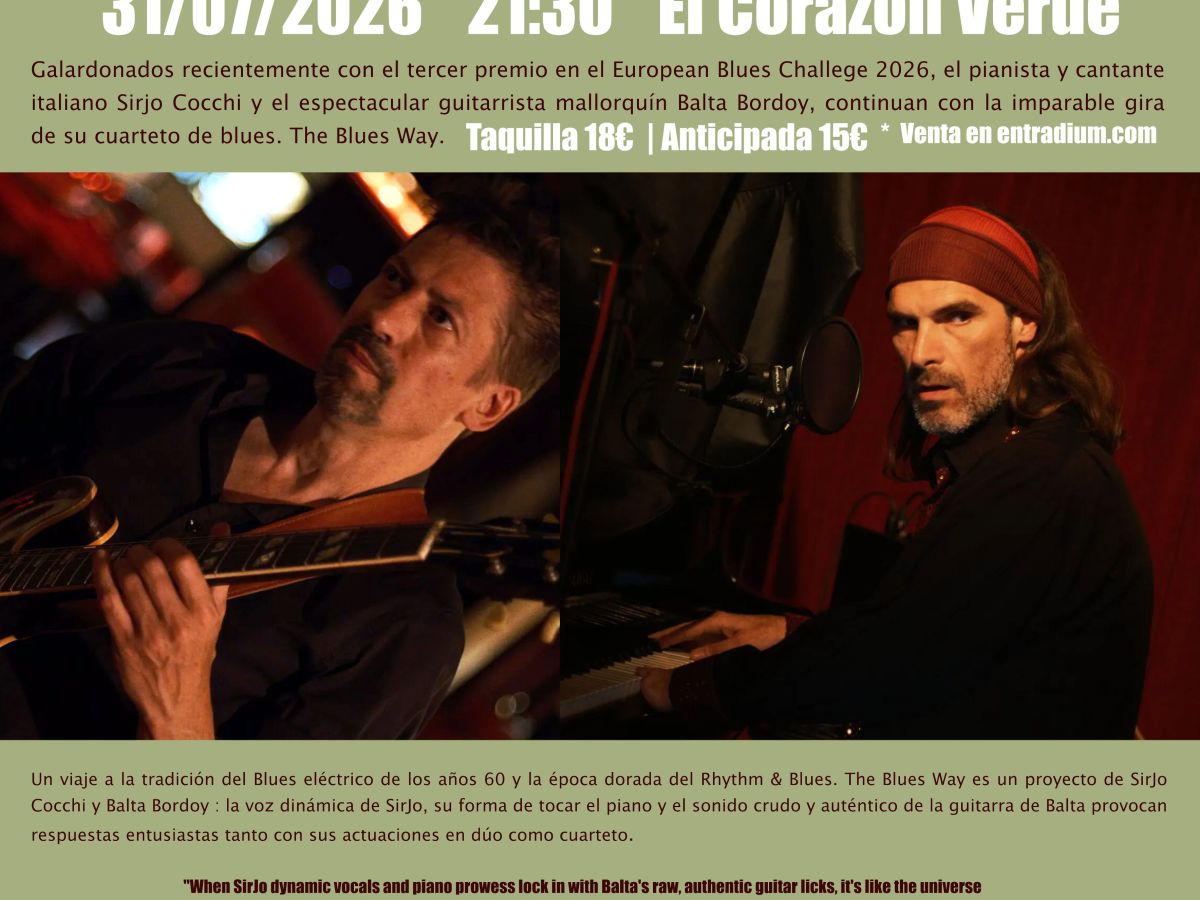 Solo una semana para el rythm’n’blues de Sirjo Cocchi & Balta Bordoy&nbsp;4et.